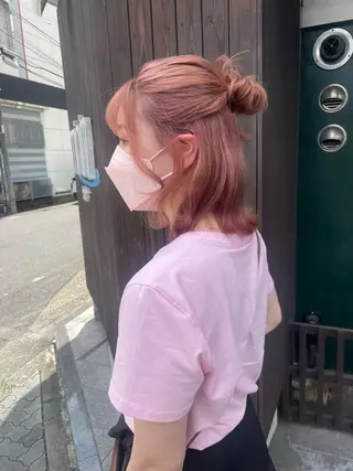 ミディアム カラー 高橋 みく/ minim 暖色のヘアスタイル