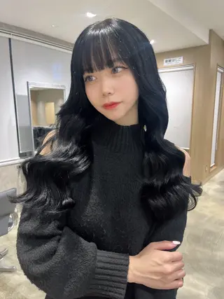 ロング カラー メンズセンターパート 🇰🇷wakanaのヘアスタイル