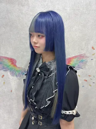 ロング カラー 韓国ヘアー🦄ྀི オタク美容師🌈山本のヘアスタイル