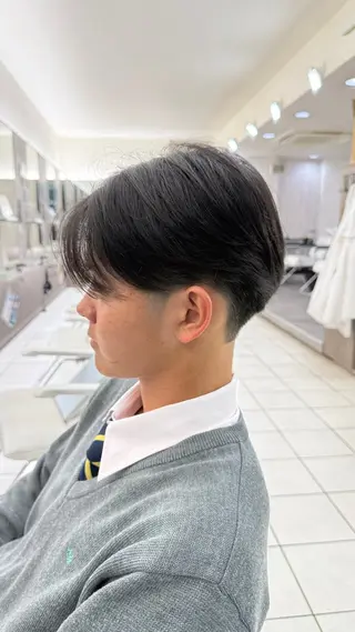 パーマ メンズ センターパート/ メンズパーマ/河原田のヘアスタイル