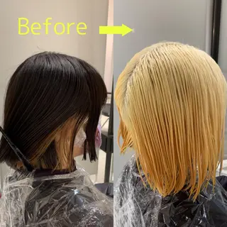 ショート カラー サロウィン(SALOWIN)原宿iori店所属・れい🫧 ハイトーン特化のヘアスタイル