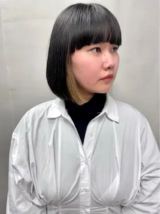 ミディアム カラー パーマ ヘアアレンジ メンズ キッズ ネイル マツエク・マツパ アイブロウ tatsumi/ボブ ウルフ/レイヤーのヘアスタイル