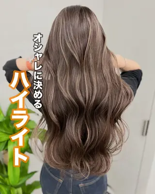 ロング カラー ハイライト/レイヤー 河原町/Manatoのヘアスタイル