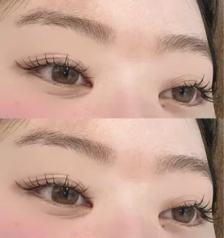 マツエク・マツパ 透明感カラー🎀 ／レイヤー／マツエクのヘアスタイル