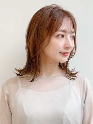 ミディアム カラー レイヤー×髪質改善✨ 渋谷/佐藤侑哉のヘアスタイル