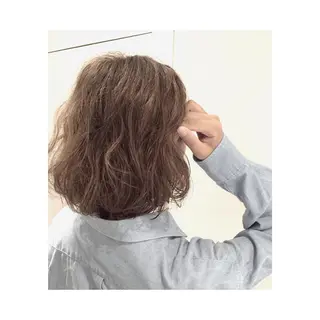 ショート ミディアム セミロング ロング パーマ due hair 京都駅前店 MILBON オージュア認定サロン【デューヘアー】所属・ハイトーンブリーチ 土坂 由志【京都】のヘアスタイル