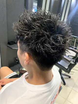 ショート メンズ メンズパーマ/難波/ 心斎橋　室園亮佑のヘアスタイル