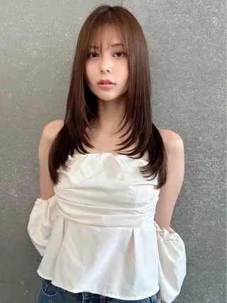 ロング 透明感カラー縮毛矯正 レイヤー/えいすけのヘアスタイル