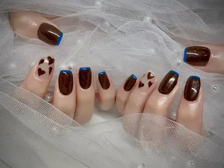 ネイル I-nailロング /ワンホン/キラキラのネイルデザイン