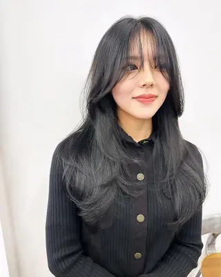 ロング カラー 韓国風×透明感カラー 髪質改善オタベシンヤのヘアスタイル