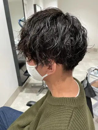 ショート カラー パーマ ヘアアレンジ メンズ パーソナルカラー合わ せたカラー🤍なつみのヘアスタイル