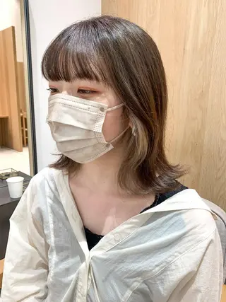 ミディアム カラー ヘアアレンジ yuka .のヘアスタイル