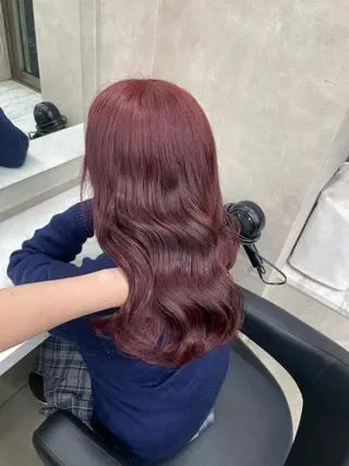 セミロング カラー ヘアアレンジ 💗横浜美容室 💗HARUNAのヘアスタイル