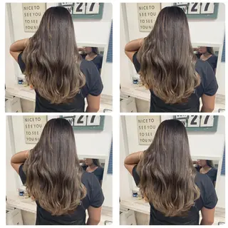 ロング カラー 京都大人女性ショート 徒歩1分/秋山のヘアスタイル