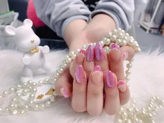 ネイル ネイルサロンAiri 長さ出し·シンプルのネイルデザイン