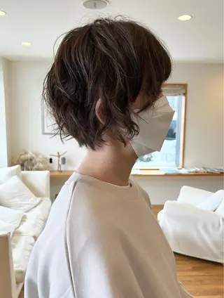 ショート パーマ 永井 亜実のヘアスタイル