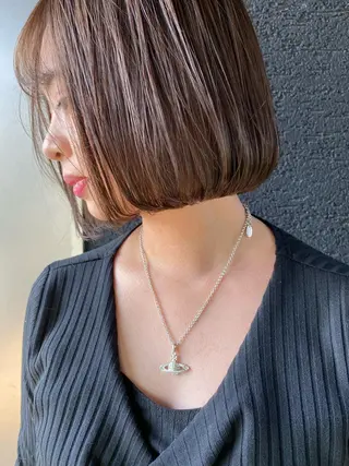 ショート カラー パーマ ヘアアレンジ メンズ キッズ ネイル マツエク・マツパ umu.［韓国ヘア /ダウンパーマ］のヘアスタイル