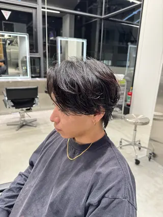 ミディアム パーマ メンズ fifth天神大名メンズサロン(フィフス)所属・fifth天神パーマ 特化/大田宗一朗のヘアスタイル