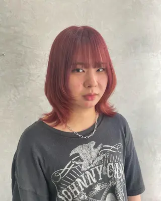 ミディアム カラー MaisonHALU 松浦光咲のヘアスタイル