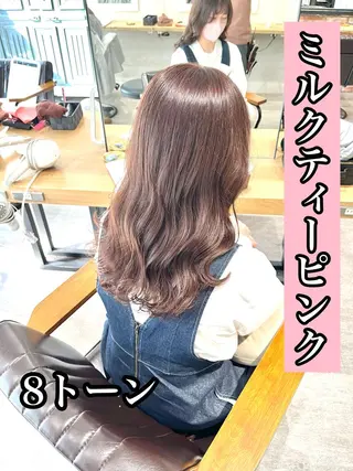 セミロング カラー 艶髪カラー 渡辺岳也のヘアスタイル