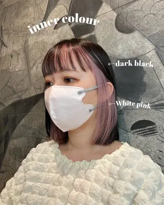 ミディアム カラー Kana 🍋 ハイトーン【高円寺】のヘアスタイル