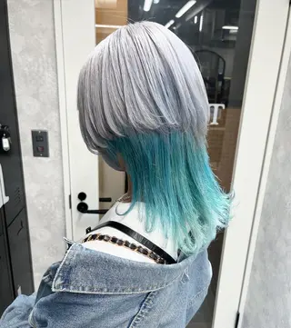 セミロング カラー 【美髪ハイトーン】 髪質改善/大和🎀のヘアスタイル