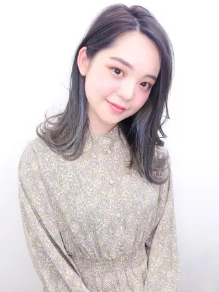 セミロング カラー メンズヘア特化 崎田 成人のヘアスタイル