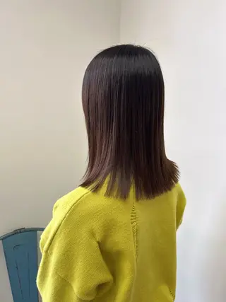 セミロング 伶風/ボブ/ ヘーゼルベージュのヘアスタイル