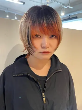 ショート カラー 安部佑哉/ハイトーン /レイヤー/グランジのヘアスタイル