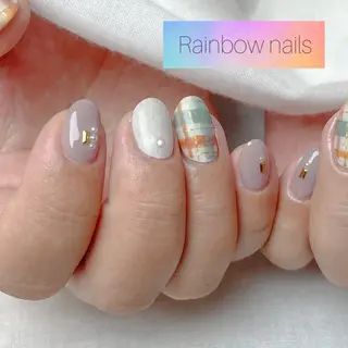 ネイル Rainbow nailsくろちゃんのネイルデザイン