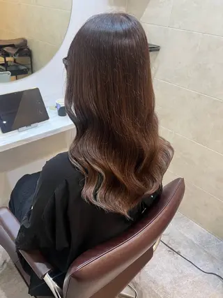ロング カラー 全席個室　暖色カラー Zina松園優香🌸のヘアスタイル