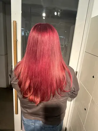 ロング カラー ハイトーンカラー が絶対可愛い✨泰聖✨のヘアスタイル