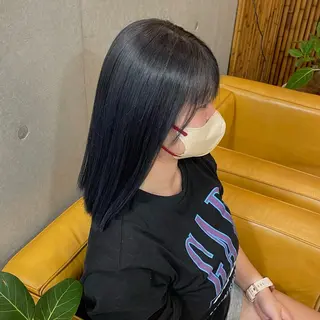 ミディアム カラー 竹脇 美奈のヘアスタイル