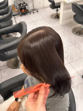 ロング カラー 🥯縮毛/レイヤー/ ベージュヘア🥯のヘアスタイル