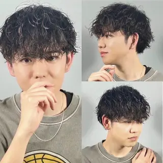 パーマ まなべ あいりのヘアスタイル