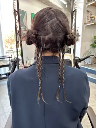 セミロング カラー ヘアアレンジ 暖色カラー/天神/ ヘイマサクラのヘアスタイル