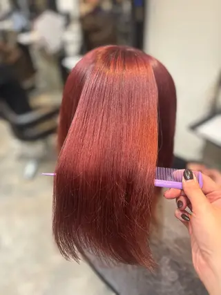 セミロング カラー 札幌クロスパーマ /🎀柴田ひな🎀のヘアスタイル