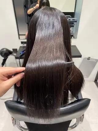 セミロング カラー 髪質改善絹髪質感TR レイヤーカット/熊澤のヘアスタイル