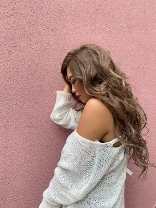 ロング カラー パーマ ヘアアレンジ Device ディバイスのヘアスタイル