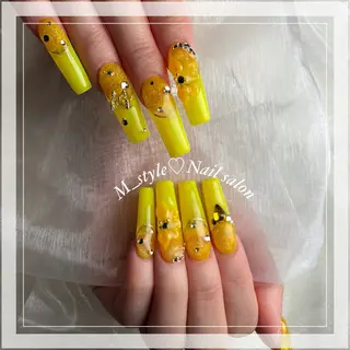 ロング ネイル 下妻市ﾈｲﾙｻﾛﾝ M_styleのネイルデザイン