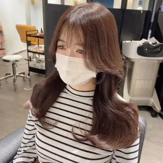 ロング カラー 韓国風レイヤーカット 💎髪質改善"yuiのヘアスタイル
