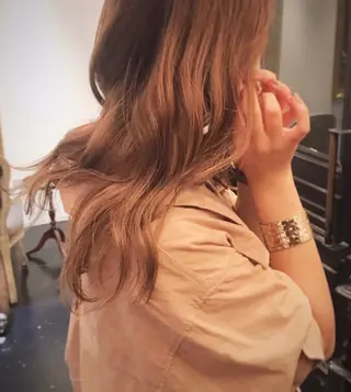 セミロング カラー tonari 梅田、中崎町のヘアスタイル