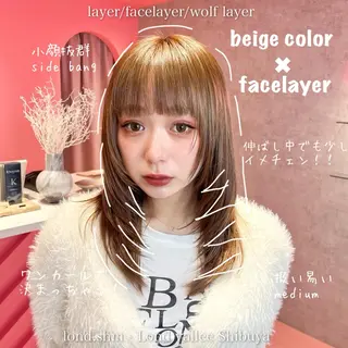 ミディアム カラー 山崎/ボブ縮毛矯正 レイヤー髪質改善のヘアスタイル