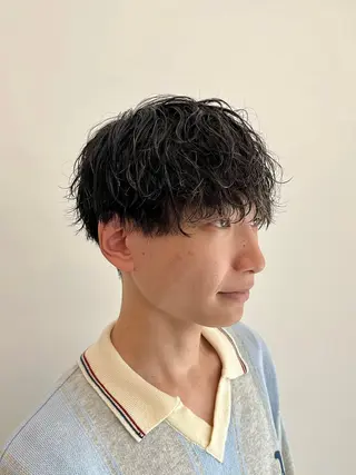 ショート パーマ メンズ 🏆メンズヘア特化 🥇代表りんぺーのヘアスタイル