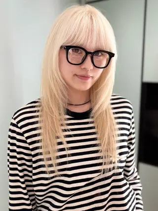 ロング カラー レイヤーカット/ブリ ーチ/motokiのヘアスタイル