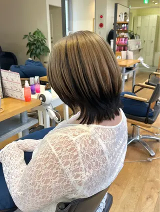 ミディアム カラー sana /レイヤー/ショートのヘアスタイル