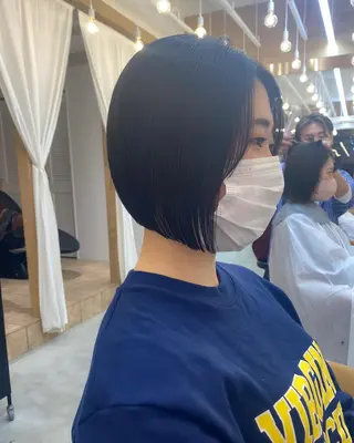 ショート カラー ♥️ボブ韓国風ヘア ♥️久保田夢美のヘアスタイル
