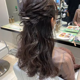 セミロング ヘアアレンジ 🦖鶴岡香純🦖 育休中のヘアスタイル