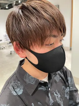 ショート カラー パーマ ヘアアレンジ メンズ パーソナルカラー合わ せたカラー🤍なつみのヘアスタイル