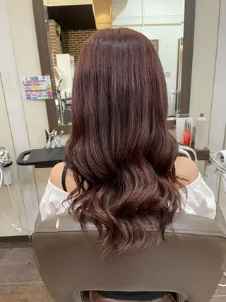 ミディアム カラー るか/透明感 カラー/アレンジのヘアスタイル